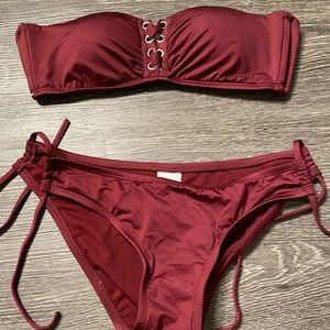 Burgundy bikini